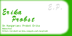 erika probst business card